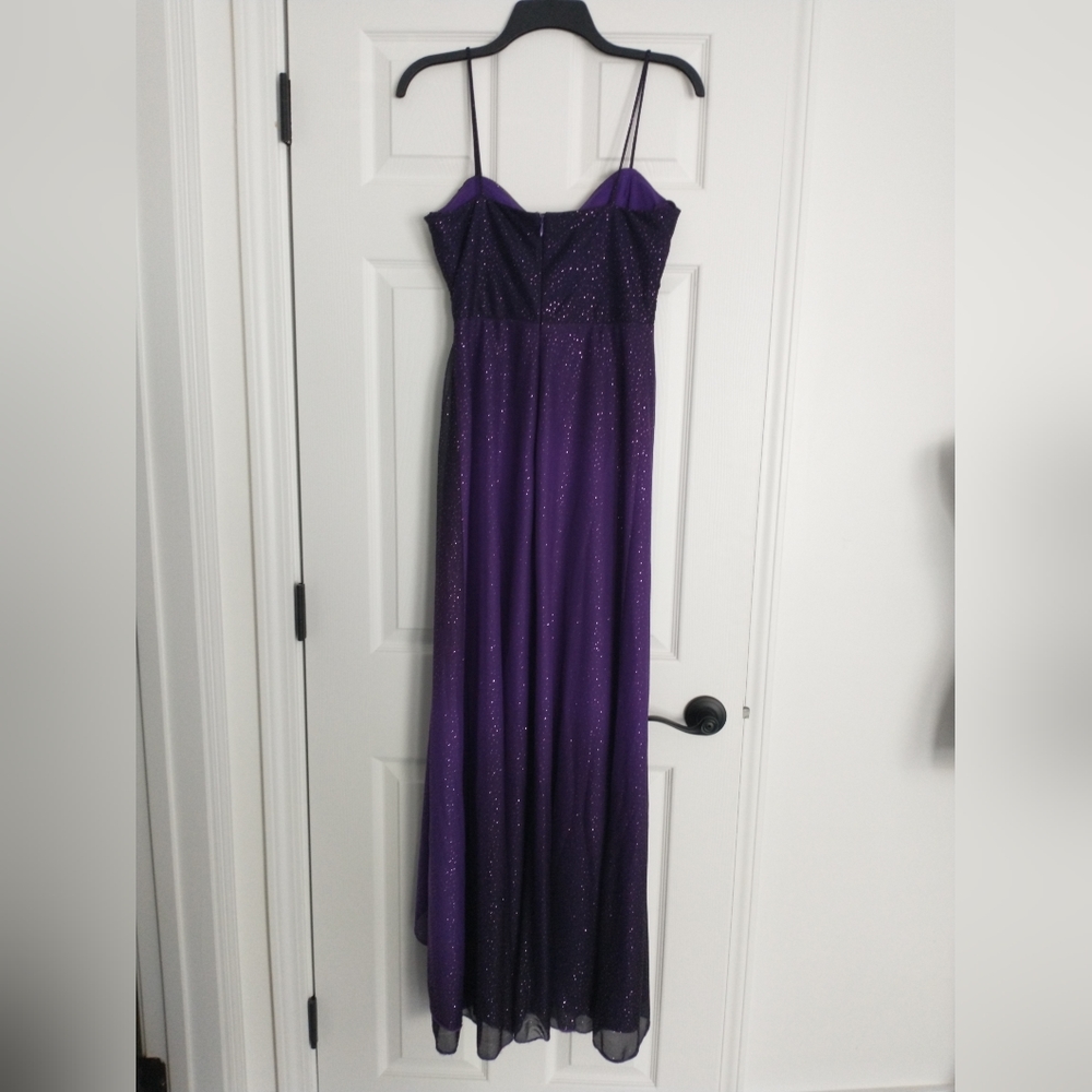 Reign On Purple Ombre Sparkle Prom Dress - Picture 4 of 8